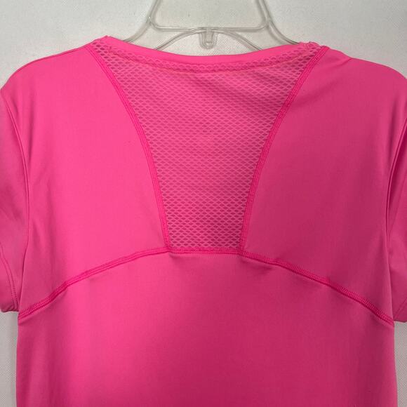 Under Armour Heat Gear Semi Fitted Athletic Wear Pink Top Size Small - Picture 5 of 9